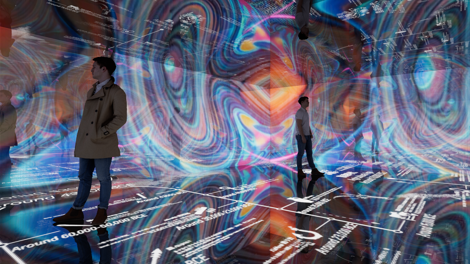 Chronological immersive room concept for the Yokohama theater