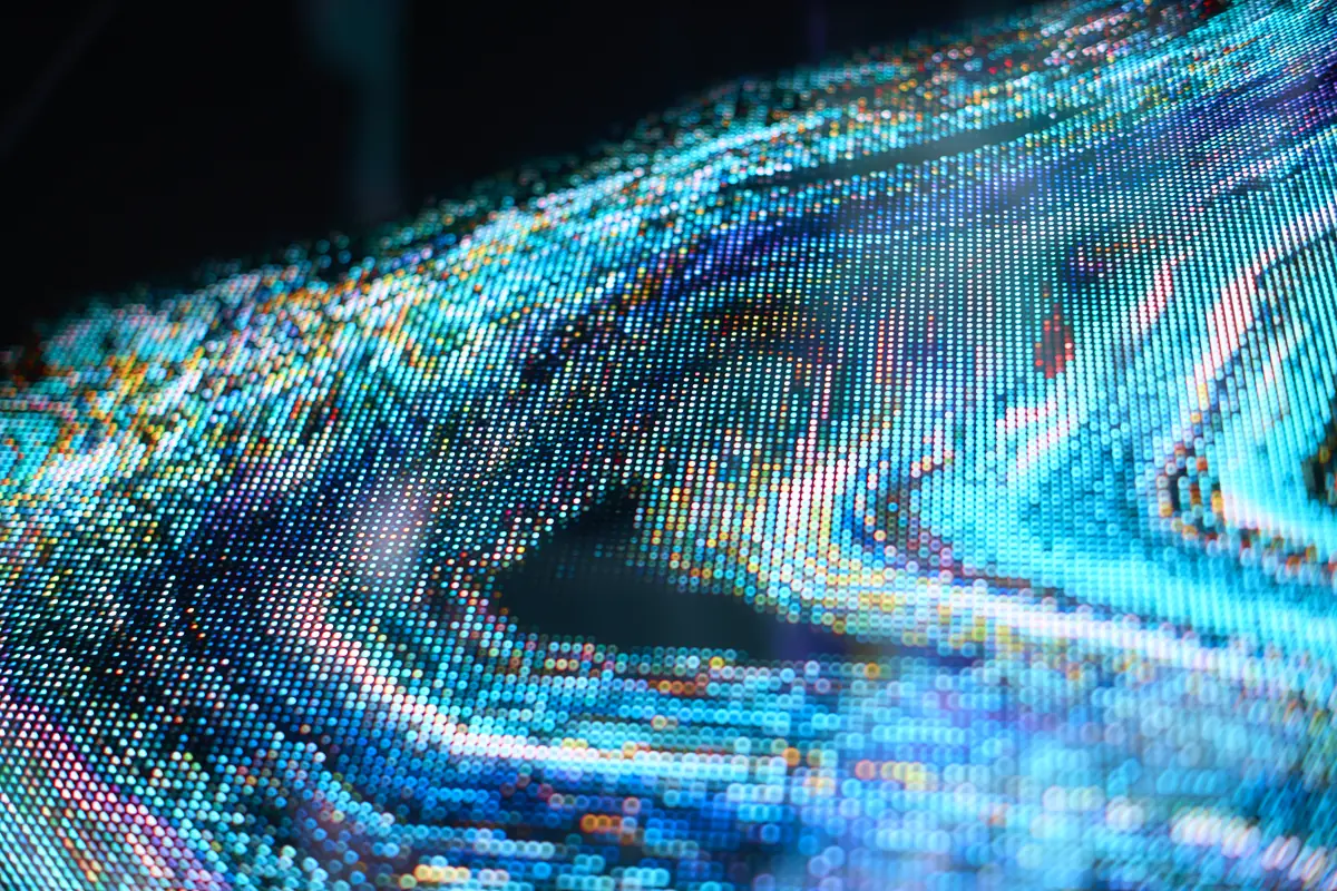A wave of liquid colour on LED